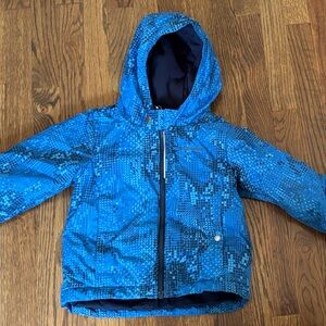 Columbia Kids Blue Digital Pattern Puffer Jacket